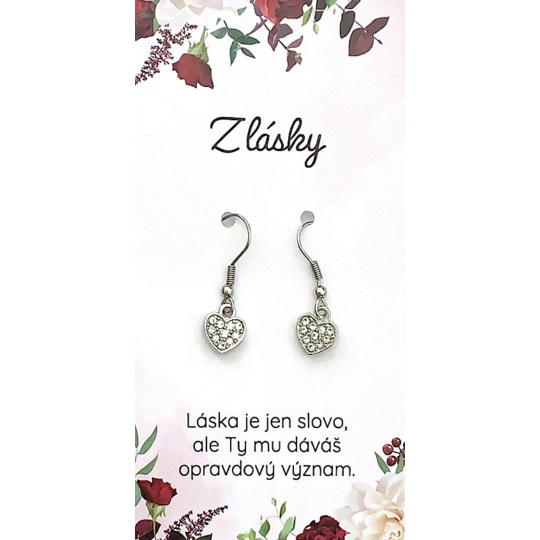 Albi Náušnice chirurgická ocel Z lásky 1 pár