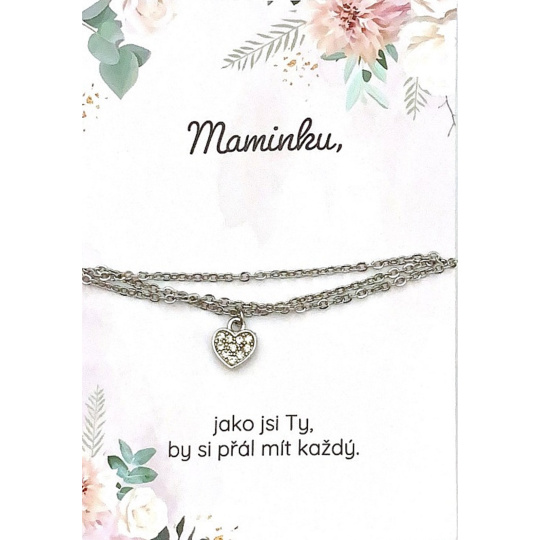 Albi Řetízek pro štěstí chirurgická ocel Maminka 45 cm