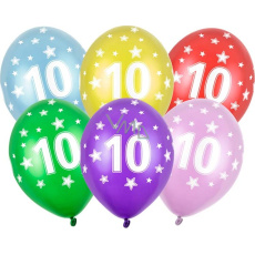 Ditipo Balónky latexové nafukovací metal mix barev č. 10 30 cm 6 kusů
