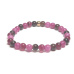 Turmalín Rubelit růžový náramek elastický přírodní kámen, kulička 6 mm / 16 - 17 cm, strážce dobré nálady