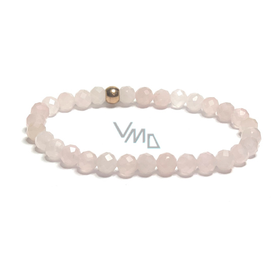 Růženin fazet náramek elastický přírodní kámen, kulička 6 mm / 16 - 17 cm, kámen lásky Růženin fazet náramek elastický přírodní kámen, kulička 6 mm / 16 - 17 cm, kámen lásky