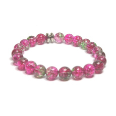 Křemen červený náramek elastický přírodní kámen, kulička 8 mm / 16 - 17 cm, nejdokonalejší léčitel