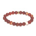 Achát červený náramek elastický přírodní kámen, kulička 8 mm / 16 - 17 cm, klid - ochrana - síla - harmonie