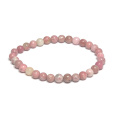 Rodonit náramek elastický přírodní kámen, kulička 6 mm / 16 - 17 cm, kámen odpuštění