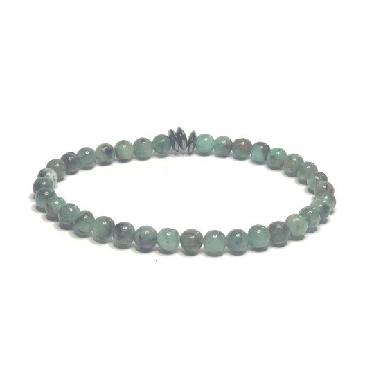 Smaragd Africký náramek elastický přírodní kámen, kulička 5 mm / 16 - 17 cm, královský kámen