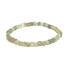 Granat Tsavoryt zielony fasetowany, elastyczna opaska, naturalny kamień, kuleczka 4,5 mm / 16 - 17 cm, talizman ogrodnika