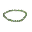 Diopsid fazet náramek elastický přírodní kámen, kulička 4 mm / 16 - 17 cm, kámen dvojí očisty