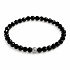 Spinel fazet náramek elastický přírodní kámen, kulička 5 mm / 16 - 17 cm