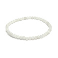 Měsíční kámen bílý náramek elastický přírodní kámen, kulička 4 mm / 16 - 17 cm, kámen osudu
