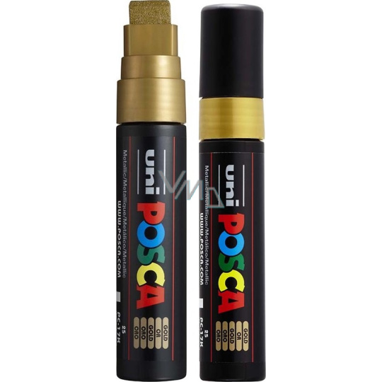 Posca Univerzální akrylátový popisovač s extrémně širokým, rovným hrotem 15 mm Zlatá PC-17K Posca Univerzální akrylátový popisovač s extrémně širokým, rovným hrotem 15 mm Zlatá PC-17K