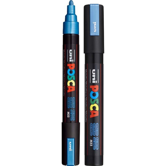 Posca Univerzální akrylátový popisovač 1,8 - 2,5 mm Metalická modrá PC-5M