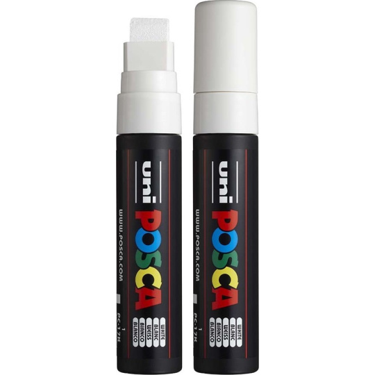 Posca Univerzální akrylátový popisovač s extrémně širokým, rovným hrotem 15 mm Bílá PC-17K Posca Univerzální akrylátový popisovač s extrémně širokým, rovným hrotem 15 mm Bílá PC-17K