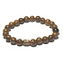 Náramek dřevěný přírodní tmavý 8mm/ 16 - 17cm, budha, síla přírody