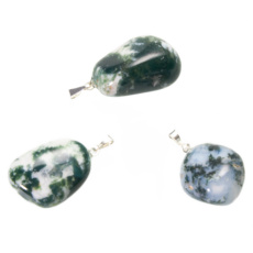 Achát stromový Troml přívěsek přírodní kámen, M cca 3 cm, 1 kus