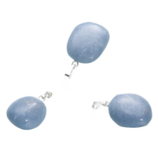 Angelit Troml přívěsek přírodní kámen, M cca 3 cm, 1 kus, kámen klidu, míru