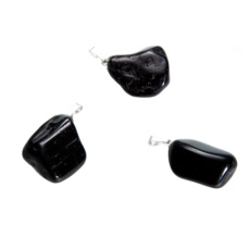 Turmalin Skoryl Troml přívěsek přírodní kámen, M cca 3 cm, 1 kus, strážce dobré nálady