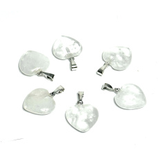 Křišťál Srdce přívěsek přírodní kámen 15 mm, kámen kamenů