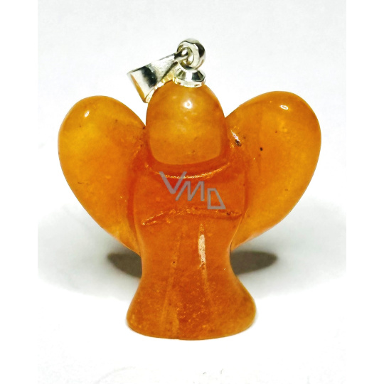 Aventurín oranžový Anděl strážný přívěsek přírodní kámen 2,5 cm, kámen štěstí a prosperity Aventurín oranžový Anděl strážný přívěsek přírodní kámen 2,5 cm, kámen štěstí a prosperity