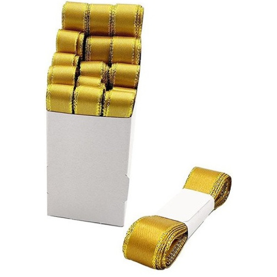 Nekupto Stuha látková vánoční Zlatá 15 mm x 3 m
