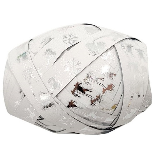 Nekupto Klubíčko luxusní vánoční Stříbrný dekor 1 cm x 10 m