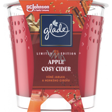 Glade Apple Cosy Cider s vůní jablka a horkého cideru vonná svíčka ve skle, doba hoření až 38 hodin 129 g Glade Apple Cosy Cider s vůní jablka a horkého cideru vonná svíčka ve skle, doba hoření až 38 hodin 129 g