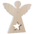 Anděl s hvězdičkou dřevěný na postavení 20 cm 1 kus