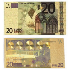 Talisman Złoty plastikowy banknot 20 EUR