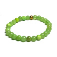 Kalcit zelený náramek elastický přírodní kámen, kulička 6 mm / 16 - 17 cm, kámen intuice