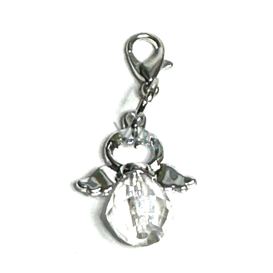 Anděl strážný přívěsek s fazetovou skleněnou kuličkou 24 x 1,5 mm 1 kus Anděl strážný přívěsek s fazetovou skleněnou kuličkou 24 x 1,5 mm 1 kus