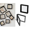 Rámeček 3D univerzální plastový s fólií, černý 11 x 11 cm