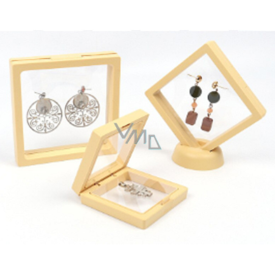 Rámeček 3D univerzální plastový s fólií, barva dřeva 9 x 9 cm