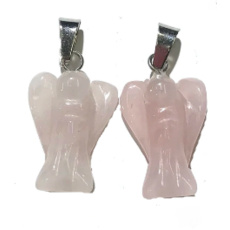 Růženin Anděl strážný přívěsek přírodní kámen, ručně broušený 2 - 2,2 cm, kámen lásky