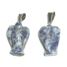 Sodalit Anděl strážný přívěsek přírodní kámen ručně broušený 2 - 2,2 cm, kámen komunikace