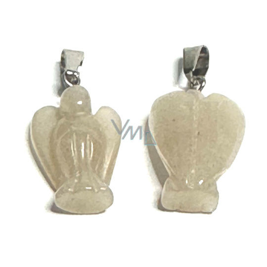 Achát bílý Anděl strážný přívěsek přírodní kámen ručně broušený 2 - 2,2 cm, poskytuje klid a mír Achát bílý Anděl strážný přívěsek přírodní kámen ručně broušený 2 - 2,2 cm, poskytuje klid a mír