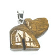 Tygří oko Slon přívěsek přírodní kámen, ručně broušená figurka 1,8 x 2,5 x 8 mm, kámen slunce a země, přináší štěstí a bohatství