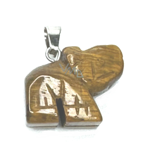 Tygří oko Slon přívěsek přírodní kámen, ručně broušená figurka 1,8 x 2,5 x 8 mm, kámen slunce a země, přináší štěstí a bohatství Tygří oko Slon přívěsek přírodní kámen, ručně broušená figurka 1,8 x 2,5 x 8 mm, kámen slunce a země, přináší štěstí a bohatství