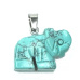 Tyrkenit Slon přívěsek přírodní kámen, ručně broušená figurka 1,8 x 2,5 x 8 mm, kámen mladých lidí, hledá životní cíl