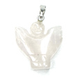 Křemen Anděl, andělská křídla přívěsek přírodní kámen ručně broušený 25 x 21 x 5 mm, nejdokonalejší léčitel