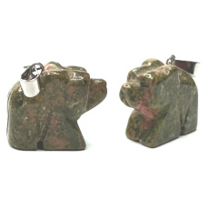 Unakit Medvěd přívěsek přírodní kámen, ručně broušená figurka 1,8 x 2,5 x 8 mm, kámen osobního růstu a vizí Unakit Medvěd přívěsek přírodní kámen, ručně broušená figurka 1,8 x 2,5 x 8 mm, kámen osobního růstu a vizí