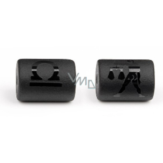 Onyx Váhy znamení zvěrokruhu, přívěsek na náramek přírodní kámen, váleček 10 mm 1 kus, kámen životní síly