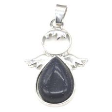 Goldstone modrý Avanturin Anděl strážný přívěsek 3,5 x 2,5 mm, kámen ambicí