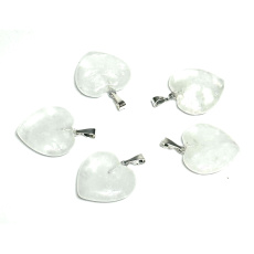 Křišťál Srdce přívěsek přírodní kámen 20 mm, kámen kamenů