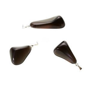 Obsidián kouřový Troml přívěs přírodní kámen, M cca 3 cm, 1 kus, kámen záchrany