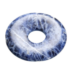 Sodalit Donut přírodní kámen 30 mm, kámen komunikace