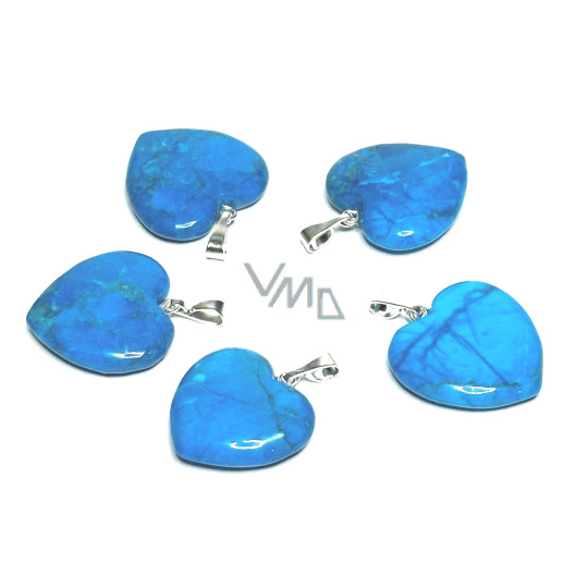 Tyrkenit Srdce přívěsek přírodní kámen 20 mm, kámen mladých lidí, hledá životní cíl