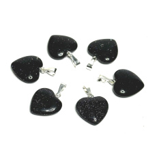 Goldstone modrý Avanturin Srdce přívěsek, 15 mm, kámen ambicí