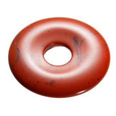 Jaspis červený Donut přírodní kámen 30 mm, kámen úplné péče