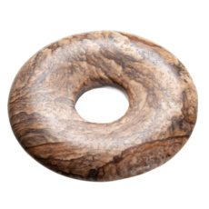 Jaspis obrázkový Donut přírodní kámen 30 mm, kámen pozitivní energie