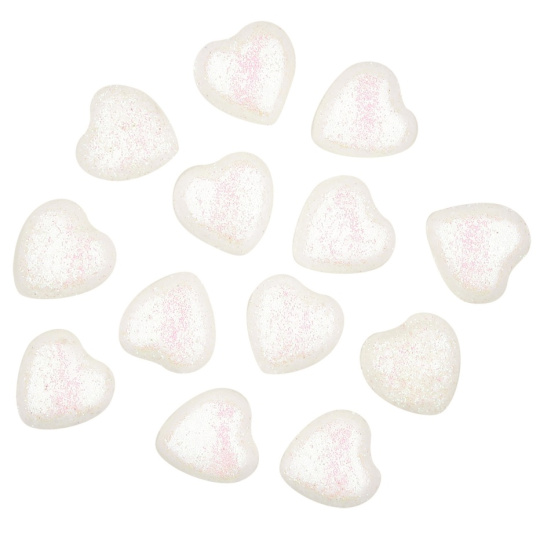Dílky z polystyrenu srdíčka s glitry 2 cm 12 kusů