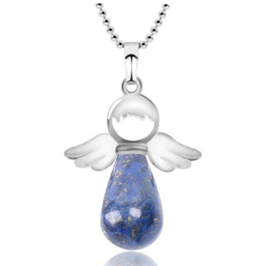 Lapis Lazuli Anděl přívěsek přírodní kámen 4,2 x 3 cm, kámen harmonie